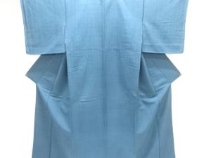 アンティーク　格子織り出し手織り紬着物